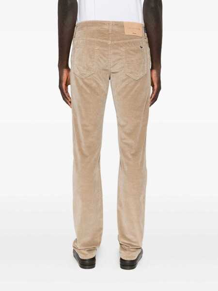 Pantaloni Jacob Cohen Jacob Cohen Beige Velvet-Effect Trousers Brown Barbati (BM 18908793) 4