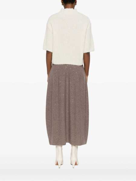 Pulovere ANTONELLI Antonelli Licia Short-Sleeved Turtleneck Sweater Beige Femei (BM 18908976) 4