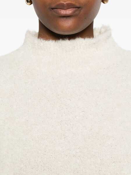 Pulovere ANTONELLI Antonelli Licia Short-Sleeved Turtleneck Sweater Beige Femei (BM 18908976) 5