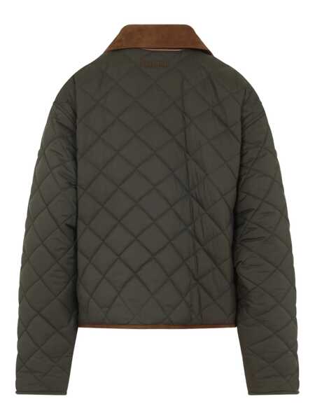 Geci Miu Miu Miu Miu Giubbotti PongeTecCamoscio Green Femei (BM 18909186) 2