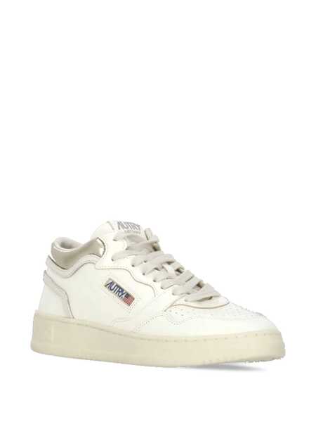 Sneakers AUTRY Autry Marshmallow And Platinum Color Leather Med-Way Sneakers WHITE Femei (BM 18909399) 2