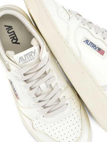 Sneakers AUTRY Autry Marshmallow And Platinum Color Leather Med-Way Sneakers WHITE Femei (BM 18909399) 3