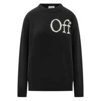 Pulovere Off-White Off-White Black Sweater With Inlaid Logo Femei