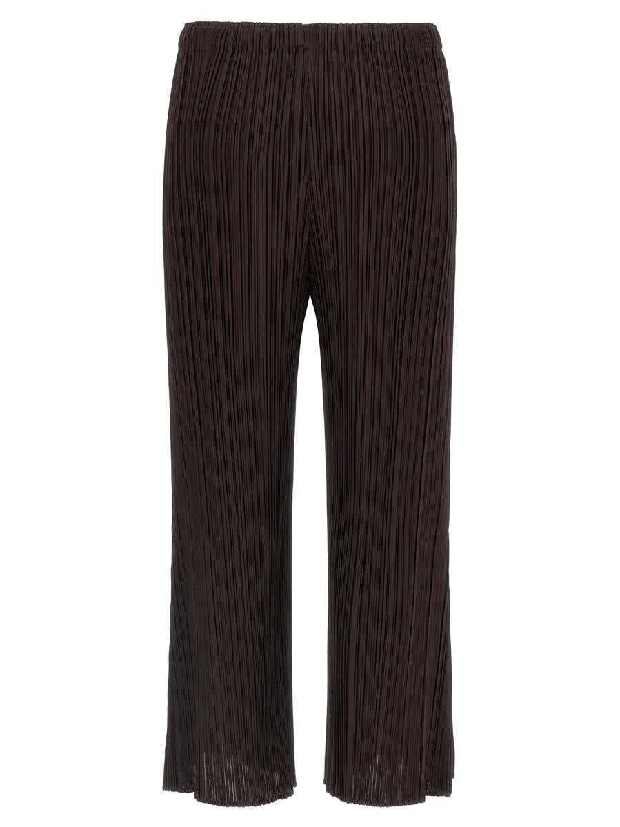 Pantaloni casual PLEATS PLEASE ISSEY MIYAKE Pleats Please Issey Miyake Monthly Colors: July Pants BROWN Femei (BM 18909690) 2