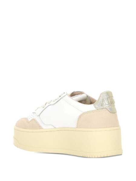 Sneakers AUTRY Autry Platinum And White Suede And Leather Medalist Platform Sneakers BEIGE, WHITE Femei (BM 18909726) 3