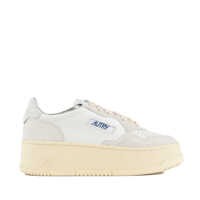 Sneakers Autry Sneakers Medalist Platform In Suede And Leather White And Gray. Femei