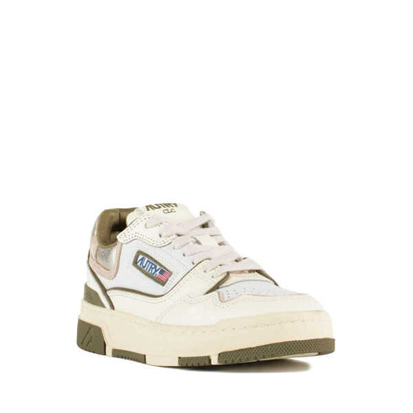 Sneakers AUTRY Autry Sneakers Clc Low In Whisper White Lizard And Platinum Leather BEIGE, WHITE, GREEN Femei (BM 18909768) 3