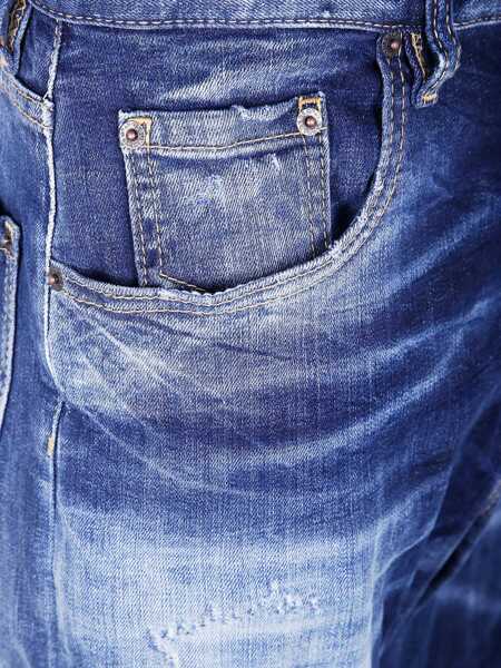 Pantaloni DSQUARED2 DSQUARED2 Pants 5 Pockets NAVY BLUE Barbati (BM 18909870) 3