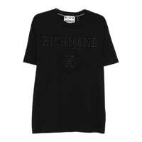 Tricouri John Richmond Black Crew Neck T-Shirt Barbati