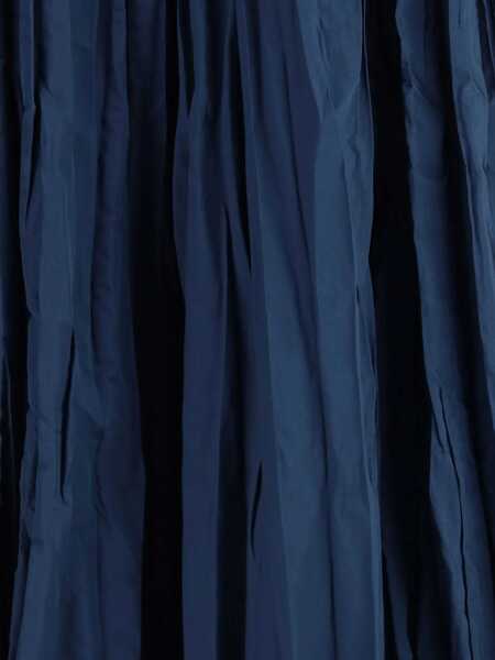 Fuste SARA ROKA Crinkle-effect design pleated midi Skirt NAVY Femei (BM 18910642) 3