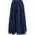 SARA ROKA Crinkle-effect design pleated midi Skirt NAVY