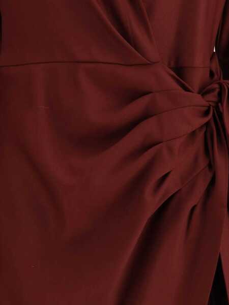 Rochii CRIDA MILANO Como Dress in crpe de chine BORDEAUX Femei (BM 18910675) 4