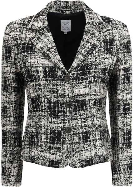 Jachete SARA ROKA Tweed Jacket BLACK/WHITE CHECK Femei (BM 18910687) 1