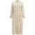 CRIDA MILANO Checked midi Dress CHECK OFFWHITE / BORDEAUX