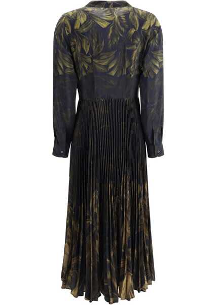 Rochii SARA ROKA Chemisier Dress NAVY CANVAS LEAVES Femei (BM 18910789) 2