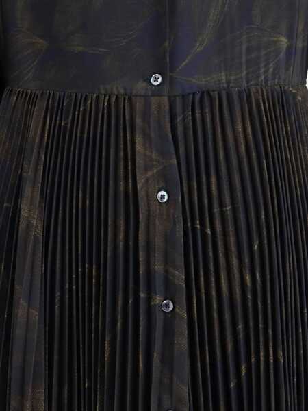 Rochii SARA ROKA Chemisier Dress NAVY CANVAS LEAVES Femei (BM 18910789) 4