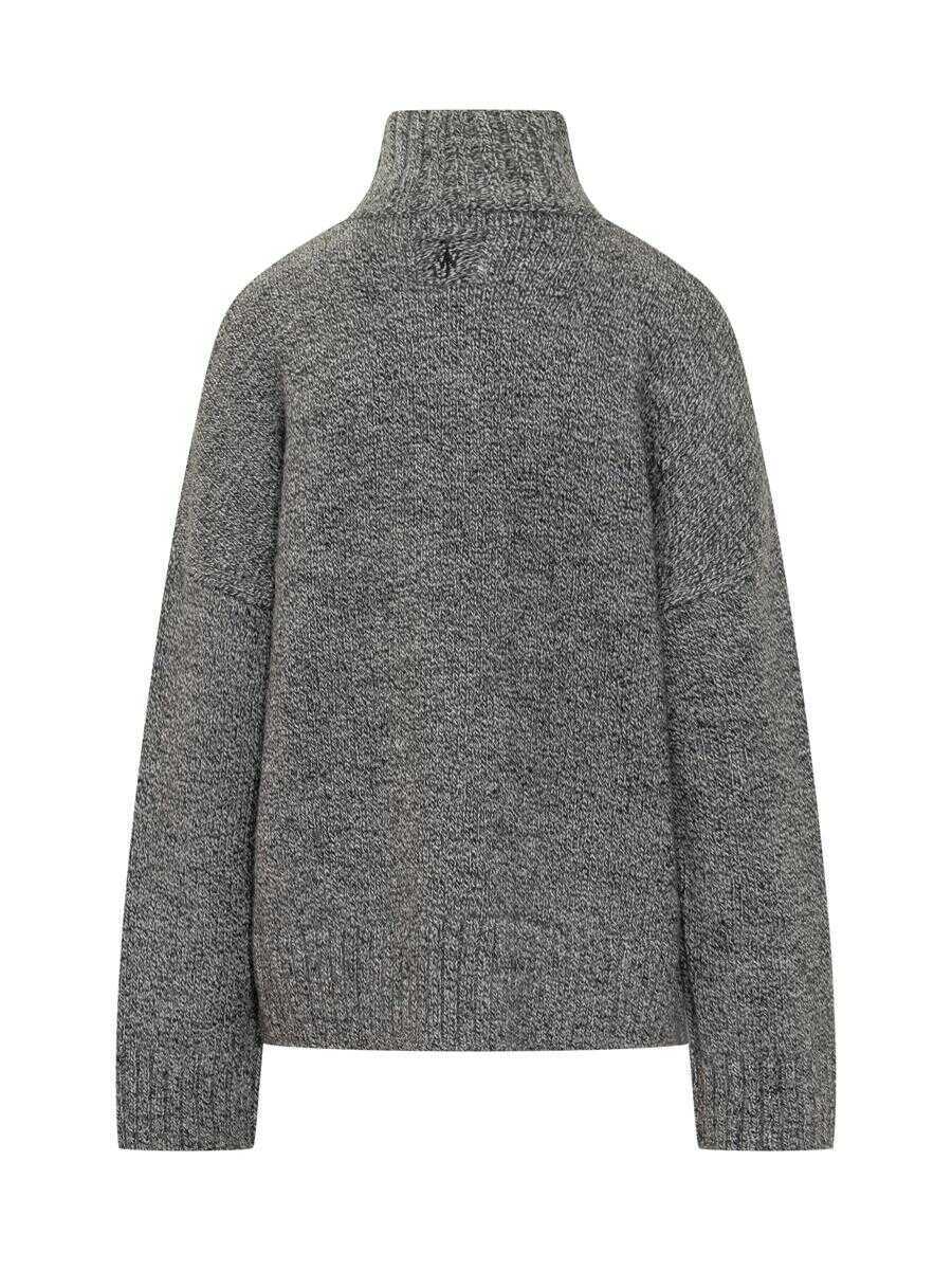 Pulovere JW Anderson JW Anderson Jw Anderson Sweater With Leather Pocket GREY Femei (BM 18912129) 2