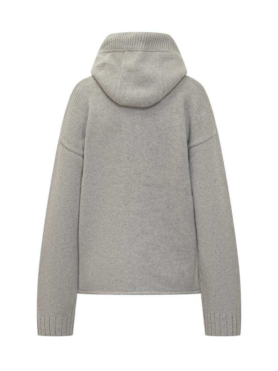 Pulovere JW Anderson JW Anderson J.W. Sweatshirt. Anderson With Hood And Embroidered Logo GREY Femei (BM 18912132) 2