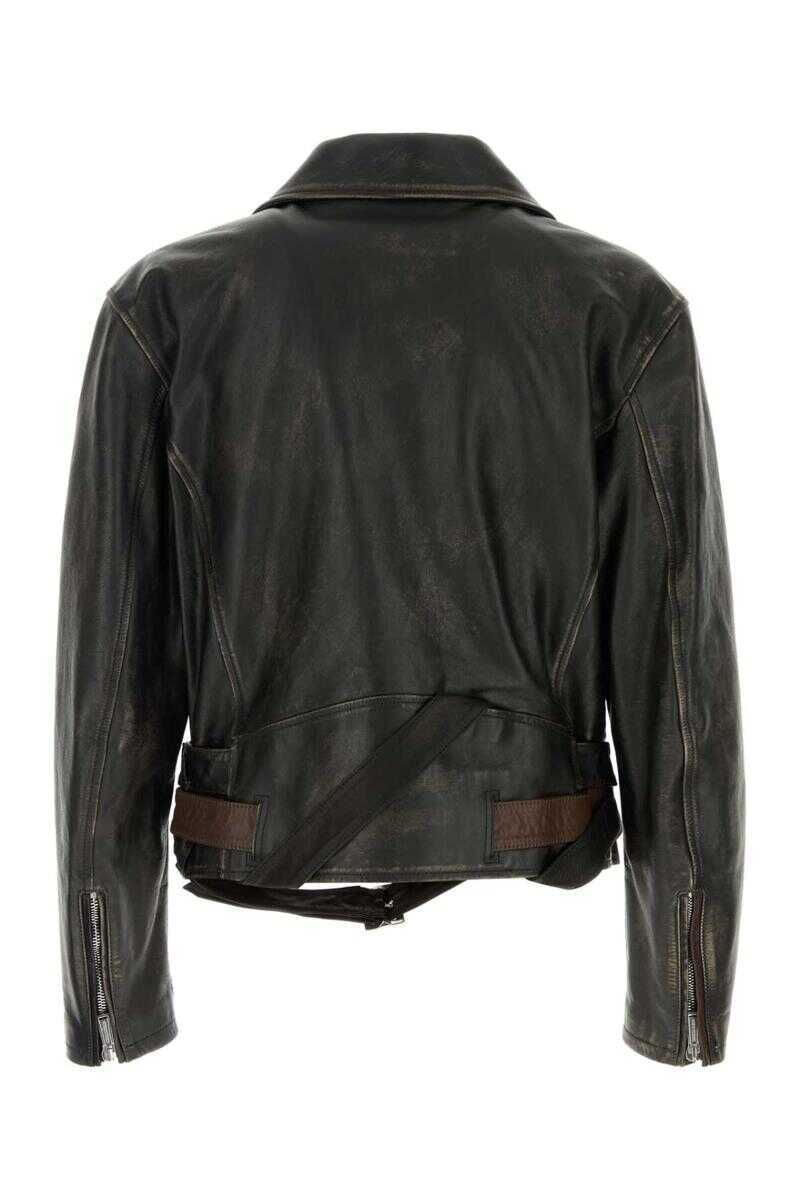 Geci DSQUARED2 DSQUARED2 Leather Jackets Black Barbati (BM 18912390) 2