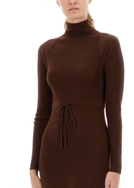 Rochii casual A.P.C. Midi Dress Marianna BROWN Femei (BM 18912667) 4