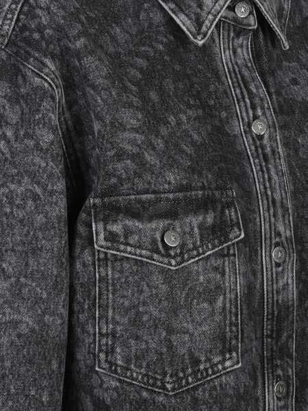 Bluze Golden Goose Ollie Boyfriens Shirt With Laser Flowers BLACK Femei (BM 18912676) 3