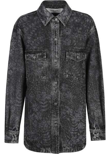 Bluze Golden Goose Ollie Boyfriens Shirt With Laser Flowers BLACK Femei (BM 18912676) 1