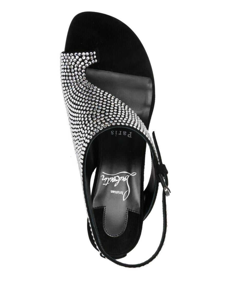 Pantofi cu toc Christian Louboutin Christian Louboutin Viva Condora Strass Sandals Black Femei (BM 18915960) 3