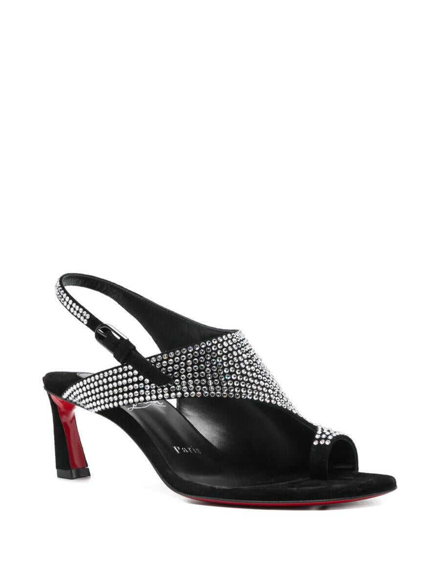 Pantofi cu toc Christian Louboutin Christian Louboutin Viva Condora Strass Sandals Black Femei (BM 18915960) 4
