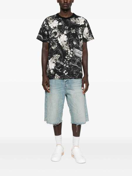 Tricouri Versace Jeans Couture Versace Jeans Couture T-Shirt With Baroque Print Black Barbati (BM 18916959) 2