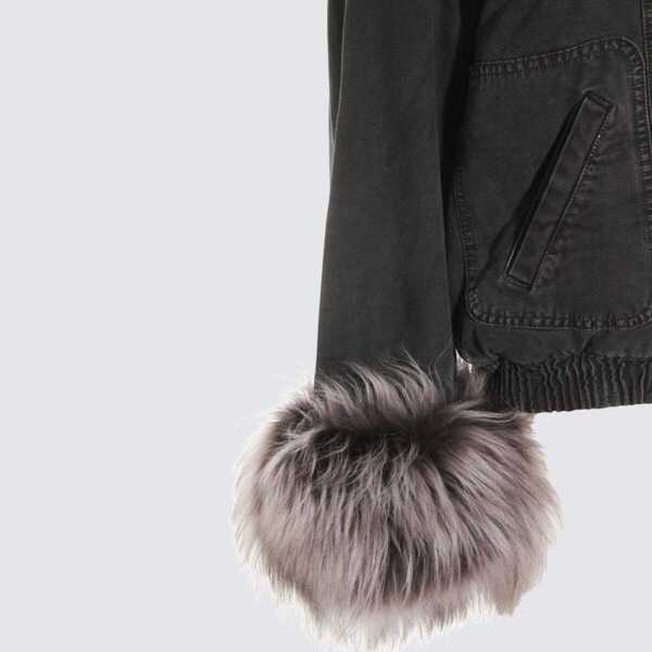 Geci Blumarine Blumarine Black Cotton Casual Jacket BLACK/LUNAR ROCK Femei (BM 18917766) 3