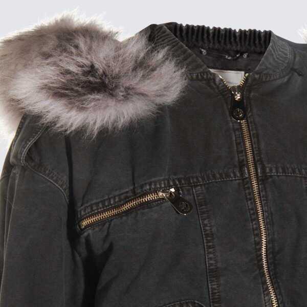 Geci Blumarine Blumarine Black Cotton Casual Jacket BLACK/LUNAR ROCK Femei (BM 18917766) 4