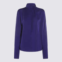 Topuri Tom Ford Purple Silk Top Femei
