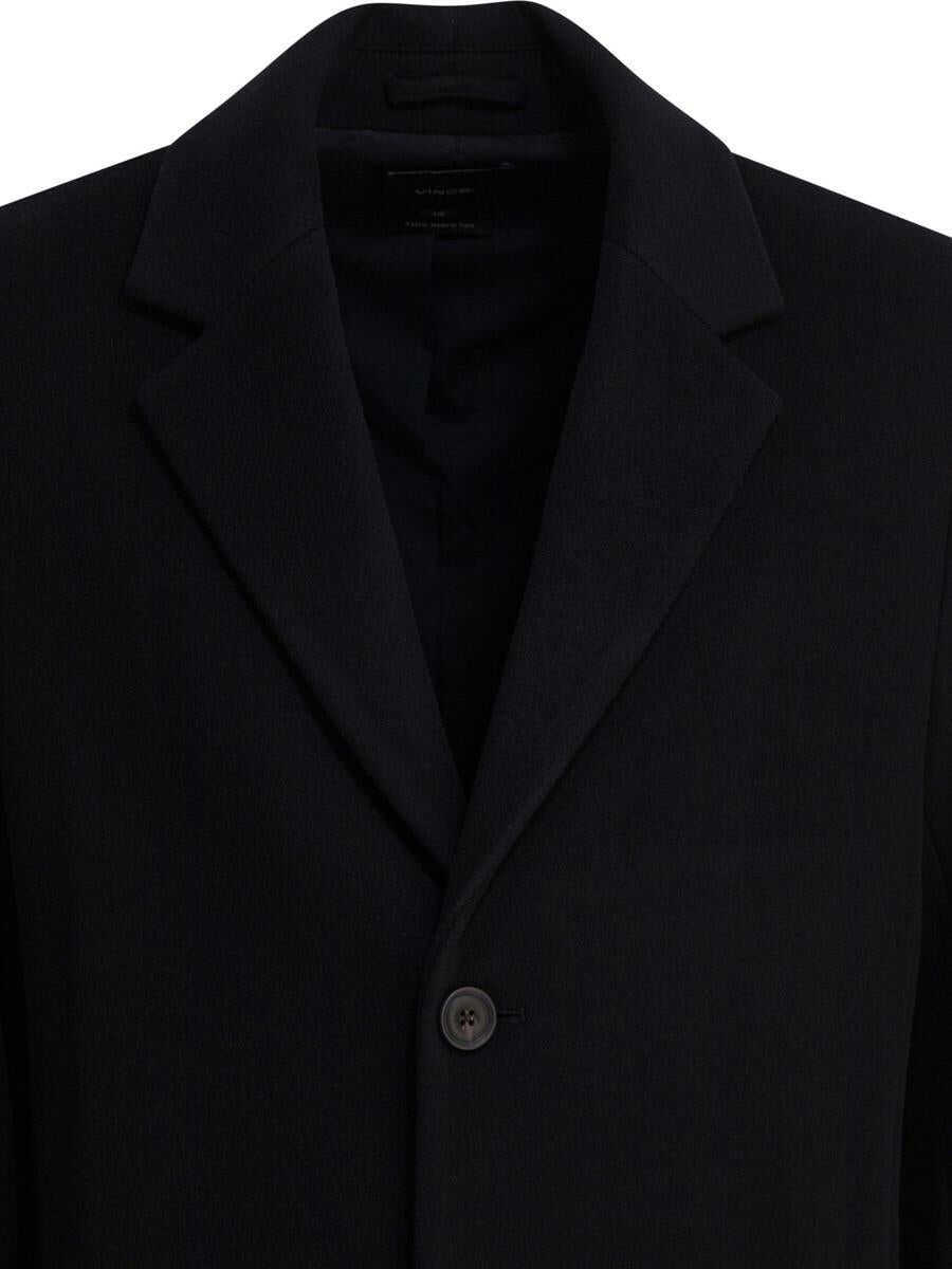 Paltoane Vince Vince Classic Coat In Italian Wool Blend Black Barbati (BM 18919164) 3
