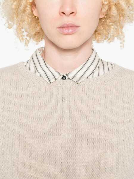 Pulovere APUNTOB Apuntob Cashmere Crewneck Sweater Beige Femei (BM 18919602) 5