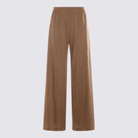 Pantaloni casual Fabiana Filippi Brown Viscose Pants Femei