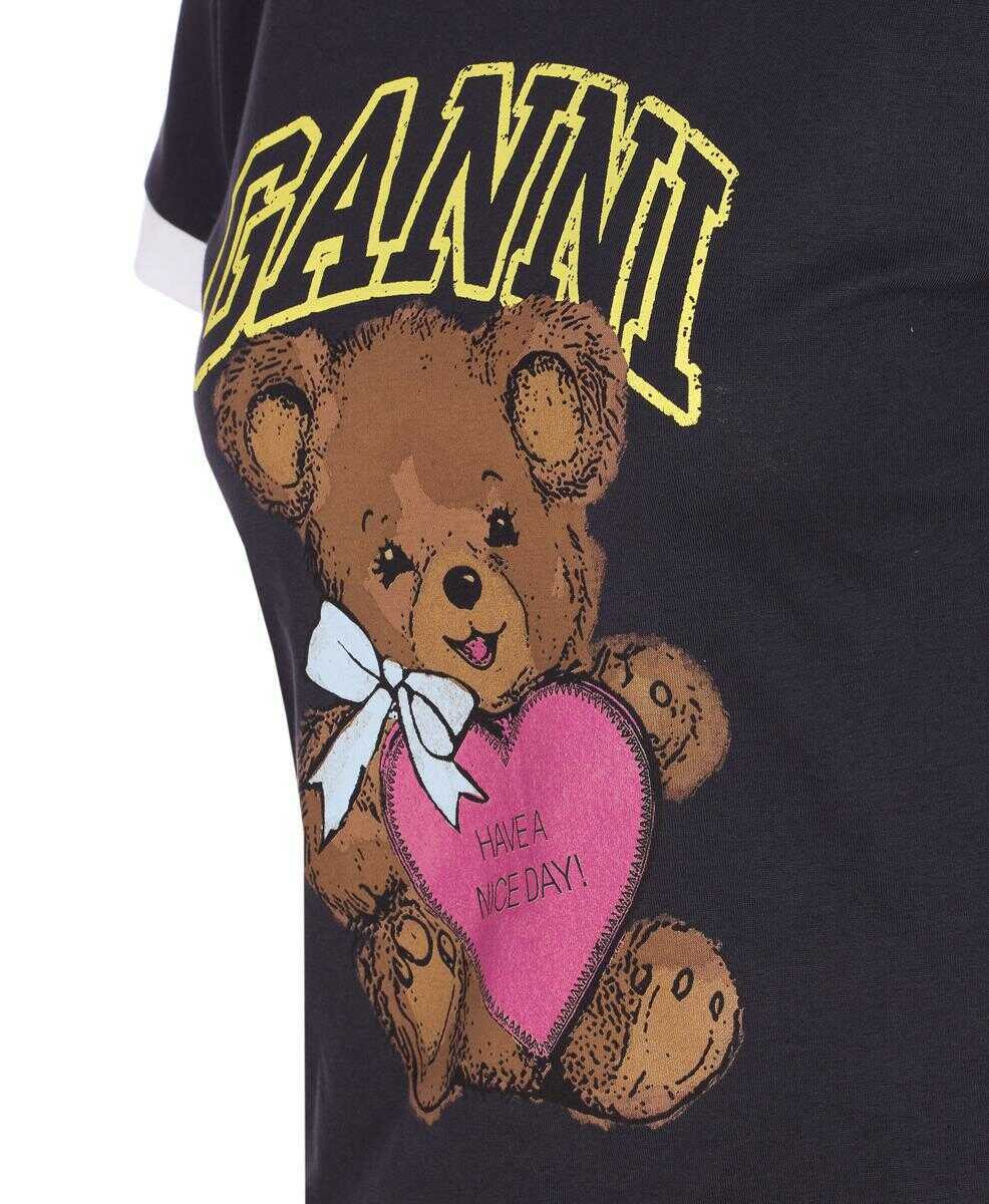 Topuri Ganni Ganni T-Shirts And Polos Grey Femei (BM 18920175) 3