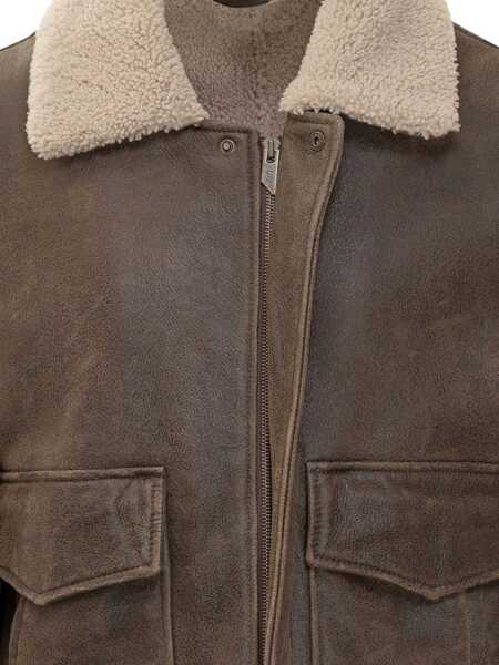 Geci Salvatore Santoro Salvatore Santoro Salvatore Santoro Shearling Jacket With Collar BROWN Barbati (BM 18920313) 4
