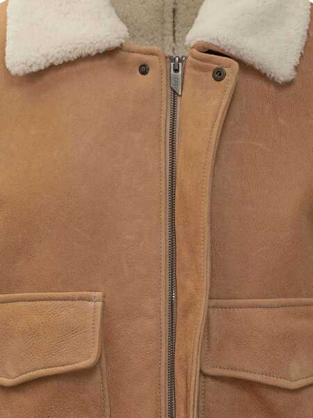 Geci Salvatore Santoro Salvatore Santoro Salvatore Santoro Shearling Jacket With Collar BROWN Barbati (BM 18920316) 4