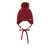 Paz Rodriguez WOOL NATURAL FUR HAT "ACEBO" Red