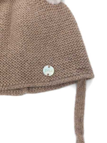 Caciuli Paz Rodriguez KNIT NEWBORN HAT ESENCIAL Brown Baieti (BM 18920451) 3