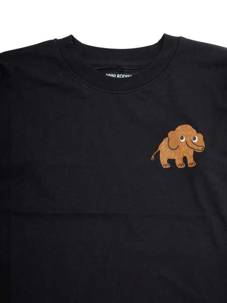 Tricouri MINI RODINI Mammoth long sleeve T-shirt Black   Fete (BM 18920478) 3