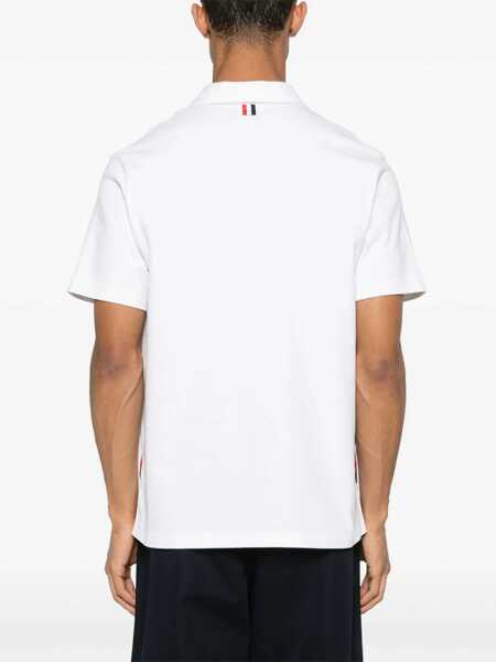 Tricouri Polo Thom Browne Jersey polo Shirt WHITE Barbati (BM 18920692) 3