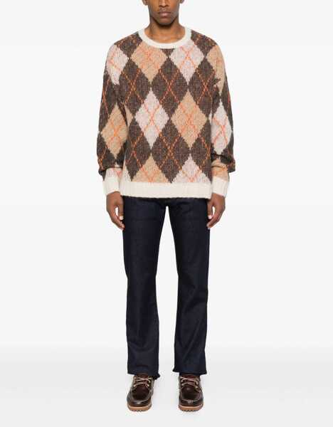 Pulovere Emporio Armani Rhombus Sweater RHOMBUS BROWN Barbati (BM 18920701) 2