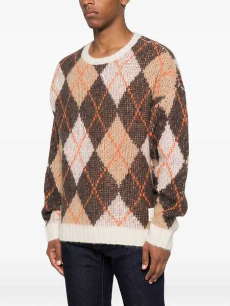 Pulovere Emporio Armani Rhombus Sweater RHOMBUS BROWN Barbati (BM 18920701) 3