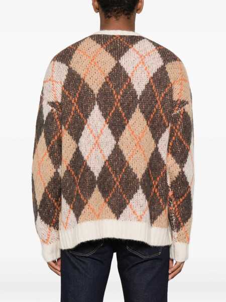 Pulovere Emporio Armani Rhombus Sweater RHOMBUS BROWN Barbati (BM 18920701) 4