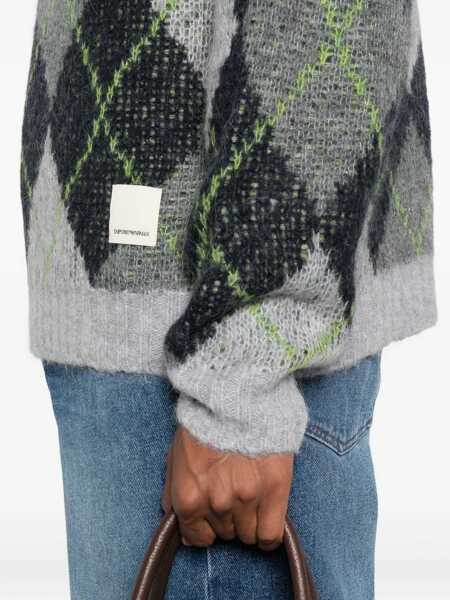 Pulovere Emporio Armani Rhombus Sweater RHOMBUS BLUE Barbati (BM 18920797) 5