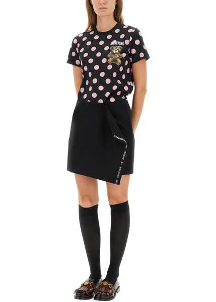 Tricouri Moschino Teddy Polka Dots T-Shirt BLACK Femei (BM 18920878) 2