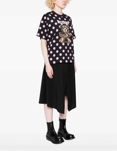 Tricouri Moschino Teddy Polka Dots T-Shirt BLACK Femei (BM 18920881) 3