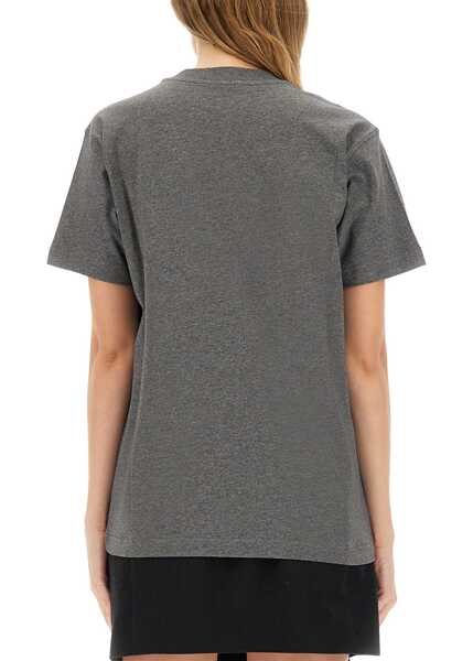 Tricouri Moschino T-Shirt With Embroidered Logo GREY Femei (BM 18920890) 3