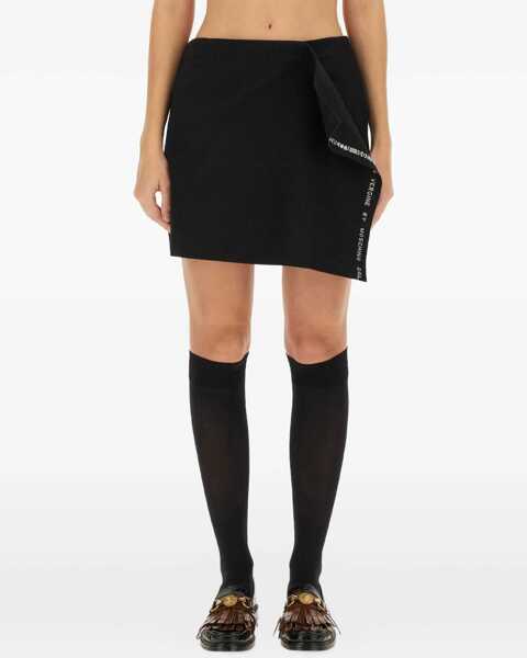 Fuste casual Moschino Wool Wrap Skirt BLACK Femei (BM 18920896) 3